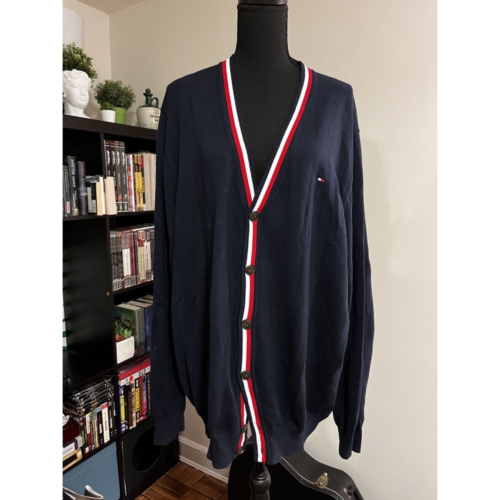 Navy Button Cardigan - image 1